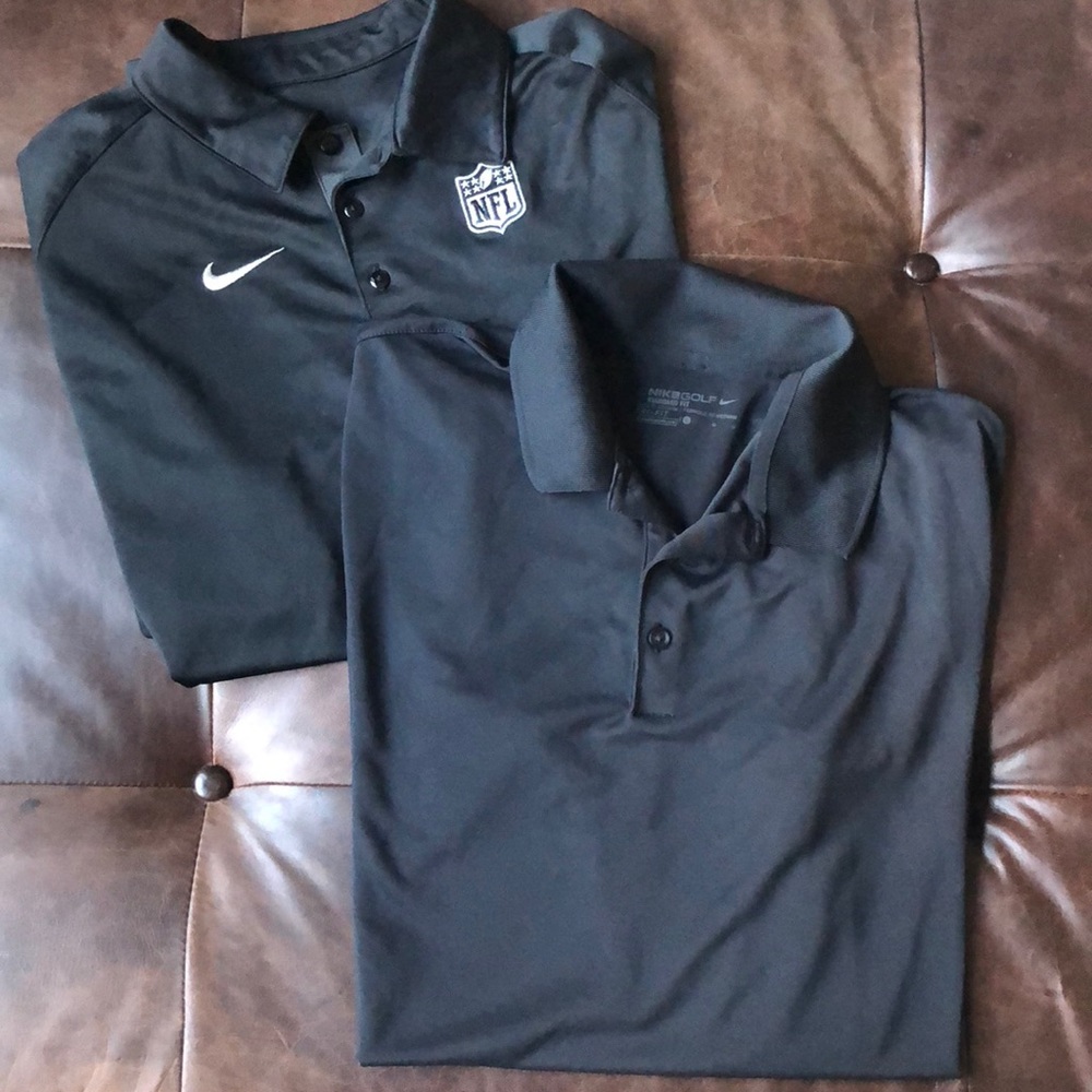 (2) Nike short sleeve athletic polos